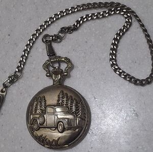 Vintage Style Pocket Watch with Chain